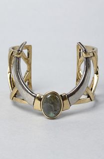 House of Harlow 1960 The Open Weave Horn Cuff with Stone  Karmaloop