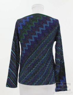 Missoni for  Blue Green Purple Shimmer Knit Top Size
