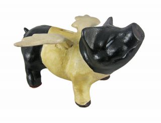  wonderfully detailed cast iron flying pig money bank is the perfect
