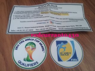  id WC2014 Brazil Qualifier Fifa Fair Play Patch Badge Lextra Player Sz