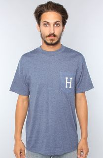 HUF The Classic H Pocket Tee in Denim Heather