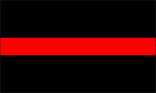 Firefighter Thin Red Line Reflective Decal Sticker 3X5
