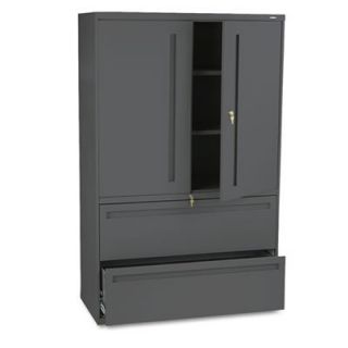 HON 795LSS 700 Series Lateral File w Storage Cabinet Charcoal