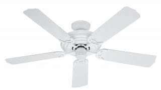 Hunter Sea Air 52 Ceiling Fan Model 23566 in White with Gloss White