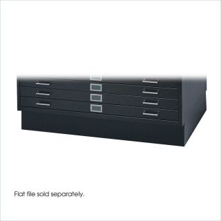 Safco Metal Closed Low Base 4998 Flat Files Black Filing Cabinet