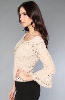 Free People The Gypsy Lace Crop Top Concrete