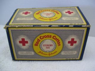  Johnson Red Cross Roll Cotton Box Medical Nursing Supply First Aid