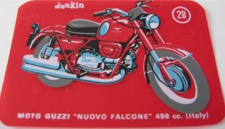 Moto Guzzi Nuovo Falcone Vintage Dunkin Motorcycle Card