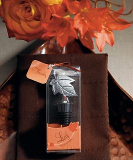  Wine Bottle Stopper Favor in Gift Packaging Fall Autumn Wedding Party