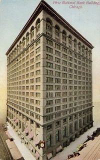 First National Bank Chicago 1897 R J Street Cashier Ornate Meade