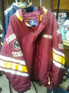 Florida State Seminoles Starter Coat Full Zip Vtg RARE No Hood Jacket