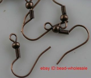  Plated Coil Wire Metal Earring Hooks Finding 6 Colors to Choose