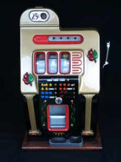1946 Mills 25 Cent Golden Falls Slot Machine Antique