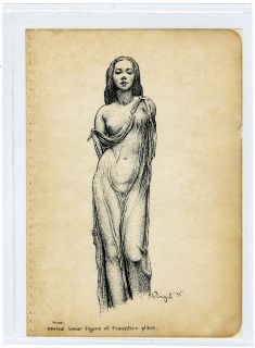 Virgil Finlay Venus Illustration Original Art 1935