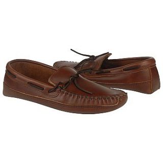 Mens Minnetonka Moccasin Double Bottom Softsole Dark Brown Shoes