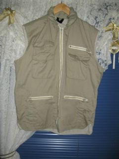 The Trade Fishing Hunting Vest Mens Womens L Zip Front Multi Pocket M