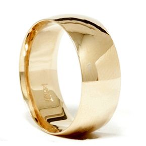  Gold Mens Comfort Fit Wedding Band Plain Wedding Ring Polished