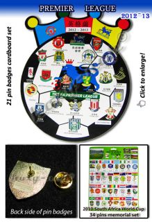 Premier League 2013 Teams Logo 21 pins emblem metal badges set