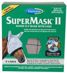 farnam supermask ii w ears xl size grey blue