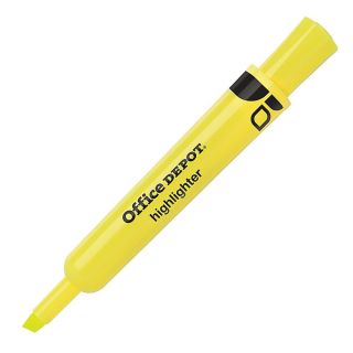 Foray Office Depot Brand Highlighter Yellow Pack of 12