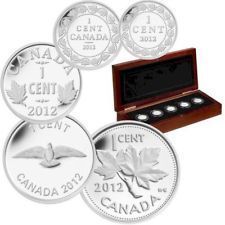 FAREWELL TO THE PENNY 2012 FINE SILVER 5 COIN SET Sold Out Mint ONLY