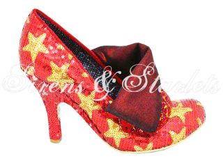 Irregular Choice Flick Flack Red Sequin Star Shoes