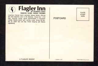 Bahamas Flagler Inn Hotel Paradise Island Nassau Postcard Carte