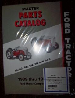 Ford Tractor Master Parts Catalog 9N 2N 8N NAA 1939 1953