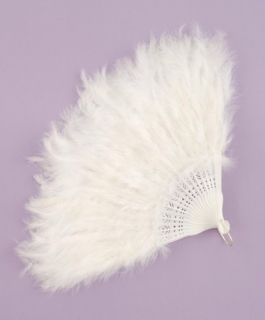 Flapper Feather Fan White Roaring 20s Costume Accessory