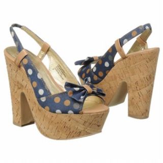 Womens Seychelles Candy From A Baby Navy Polka Dots 
