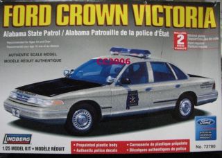 Ford Crown Victoria Lindberg 1 25 Scale Alabama State Patrol Plastic