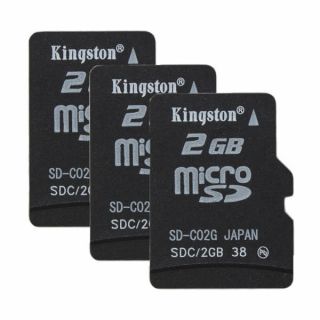 Pack Kingston 2GB Micro SD TF Flash Memory Card for Cellphone Tablet