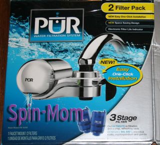 Water Filter PUR Faucet Mount 3 Stage Chrome New SnapOn