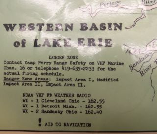  on Fishing Western Basin of Lake Erie Laminated Fishing Map
