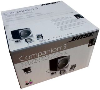 New Bose Computer Speakers Companion 3 Multimedia System Silver
