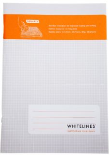 Whitelines Saddle Stitch Notebook Squared 8 3 x 11 7 A4
