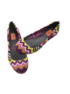 MISSONI FOR TARGET Ladies ZIG ZAG BALLET FLATS SHOES 7.5 NEW NWT
