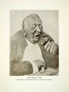 1928 Print Ford Madox Hermann Hueffer William Cotton Good Soldier