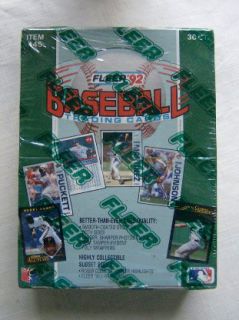 1992 Fleer Baseball Factory SEALED Wax Box 36 Packs