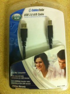 Foot USB 2 0 A B Cable Printer Scanner Peripheral Wire