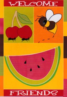  Watermelon Cherries Ant Bees Large House Porch Flag 28x40