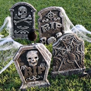 Lot of 10 Halloween Tombstones props yard decoration lawn haunted