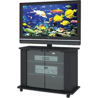 Elite Black Glass 36 inch Flat Panel TV HDTV Stand