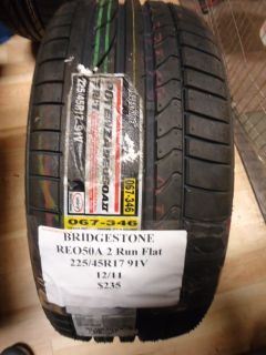 Bridgestone REO50A 2 Run Flat 225 45R17 91V Brand New Tire