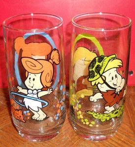 The Flintstone Kids 1986 Pizza Hut Glasses