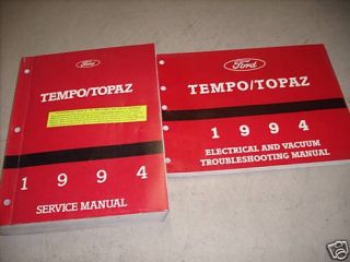 1994 Ford Tempo Mercury Topaz Service Shop Manual Set