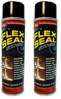 New 2 FLEX SEAL 14OZ Spray Can plumbing Gutter Repair Seal Sealant AS