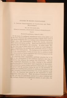 1927 Journal of Experimental Medicine Ed by Peyton ROUS