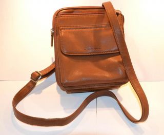 Fossil Crossbody Messenger Handbag Purse Light Brown Leather Must See
