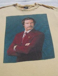 ANCHORMAN will ferrell comedy LARGE promo T SHIRT